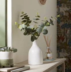 25cm Eucalyptus Stems Artificial Plant In Natural Ceramic Bottle Vase 5 25cm Eucalyptus Stems Artificial Plant In Natural Ceramic Bottle Vase -Plant Garden World 25cm eucalyptus stems artificial plant in natural ceramic bottle vase5010795682676 01i