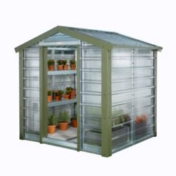 Adman Steel Sheds Multigrow 6.4x8.8 Greenhouse With Adjustable Vent