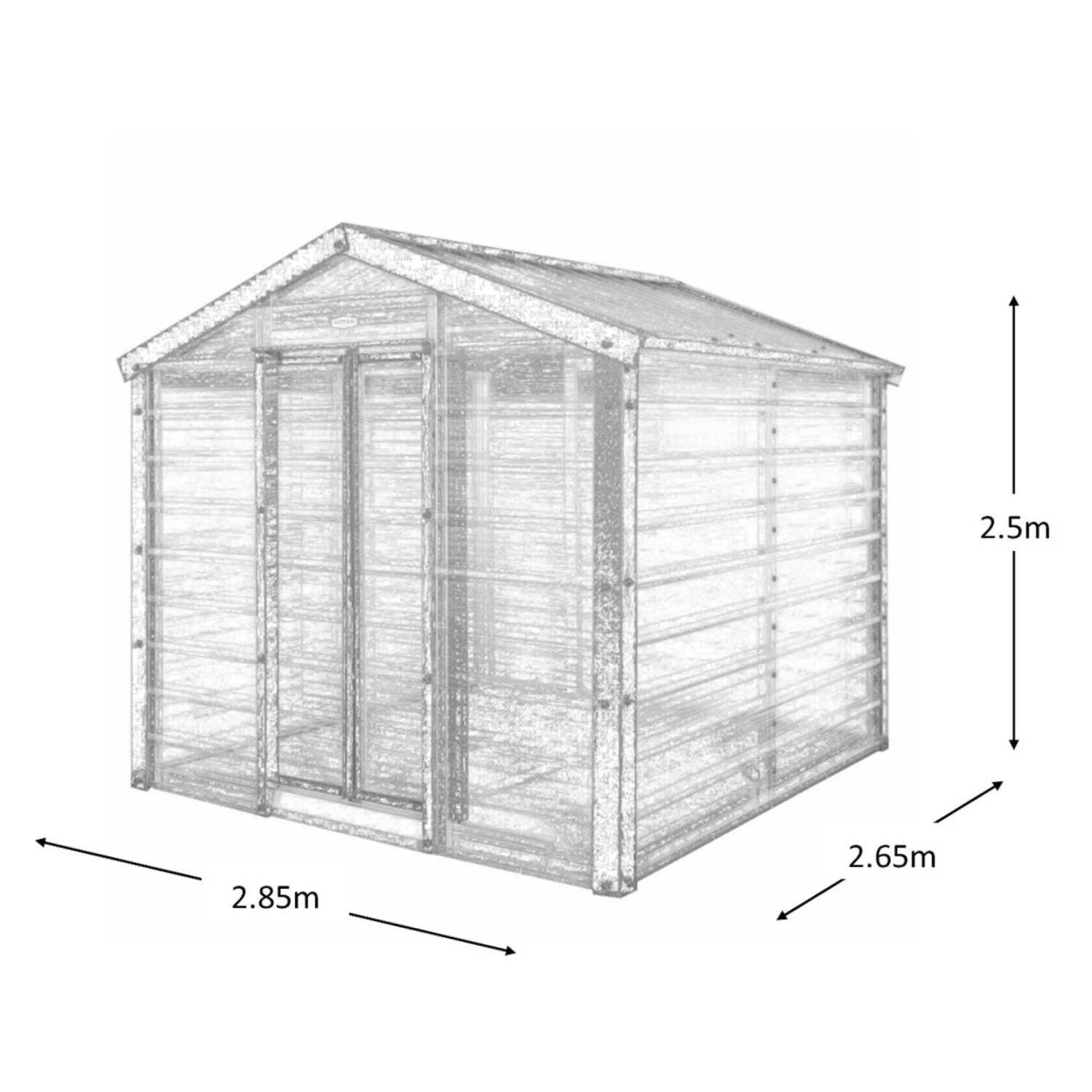 Adman Steel Sheds Multigrow 9.4x8.8 Greenhouse With Adjustable Vent 8 Adman Steel Sheds Multigrow 9.4x8.8 Greenhouse With Adjustable Vent - Image 8
