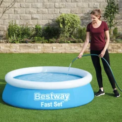 Bestway Fast Set™ Plain ABS Plastic & PVC Family Lounge Pool (W) 1.83m X (L) 1.83m -Plant Garden World bestway fast set plain abs plastic pvc family lounge pool w 1 83m x l 1 83m6942138967630 03i