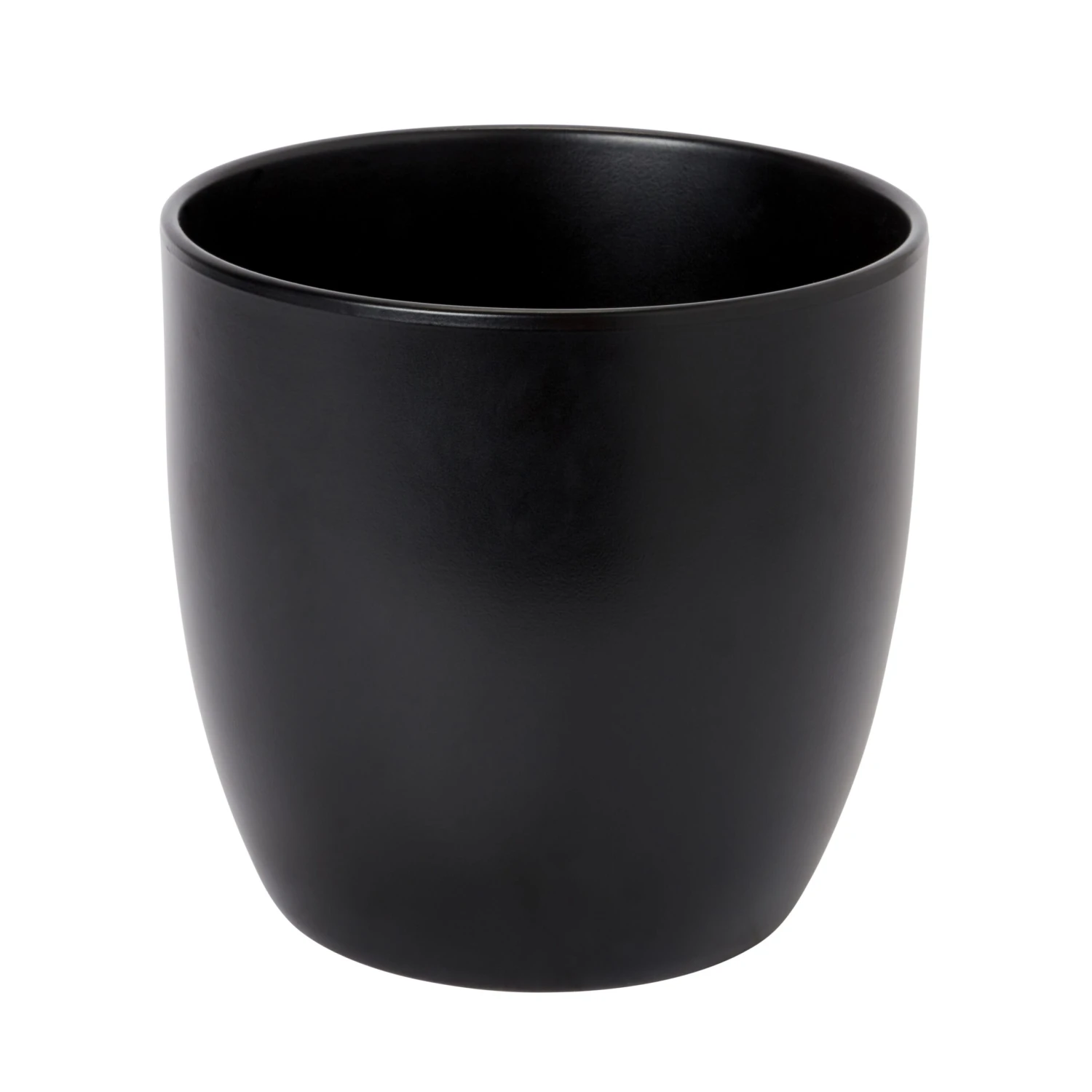 Black Ceramic Round Plant Pot (Dia)21.5cm 1 Black Ceramic Round Plant Pot (Dia)21.5cm
