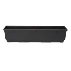 Blooma Florus Black Plastic Bell Rectangular Trough