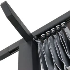 Blooma Moses Black Rectangular Gazebo, (W)4m (D)3m - Assembly Required -Plant Garden World blooma moses black rectangular gazebo w 4m d 3m assembly required3663602419129 36c