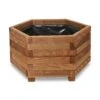 Bopha Pressure Treated Wood Brown Wooden Hexagonal Planter 60cm
