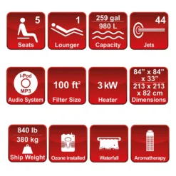 Canadian Spa Toronto Special Edition 6 Person Hot Tub -Plant Garden World canadian spa toronto special edition 6 person hot tub0708296543088 01t bq