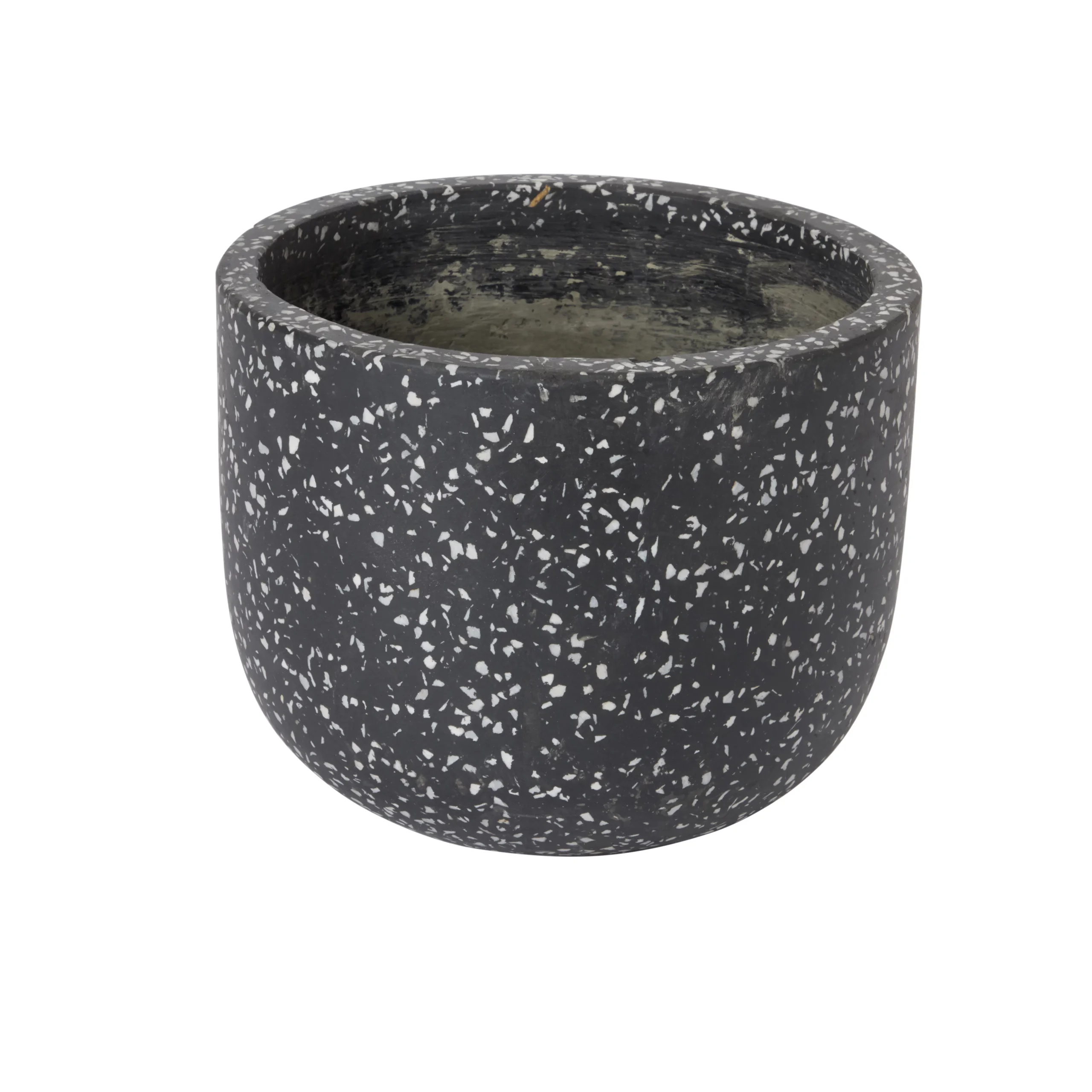 Charcoal Speckled Plant Pot (Dia)21.2cm 1 Charcoal Speckled Plant Pot (Dia)21.2cm