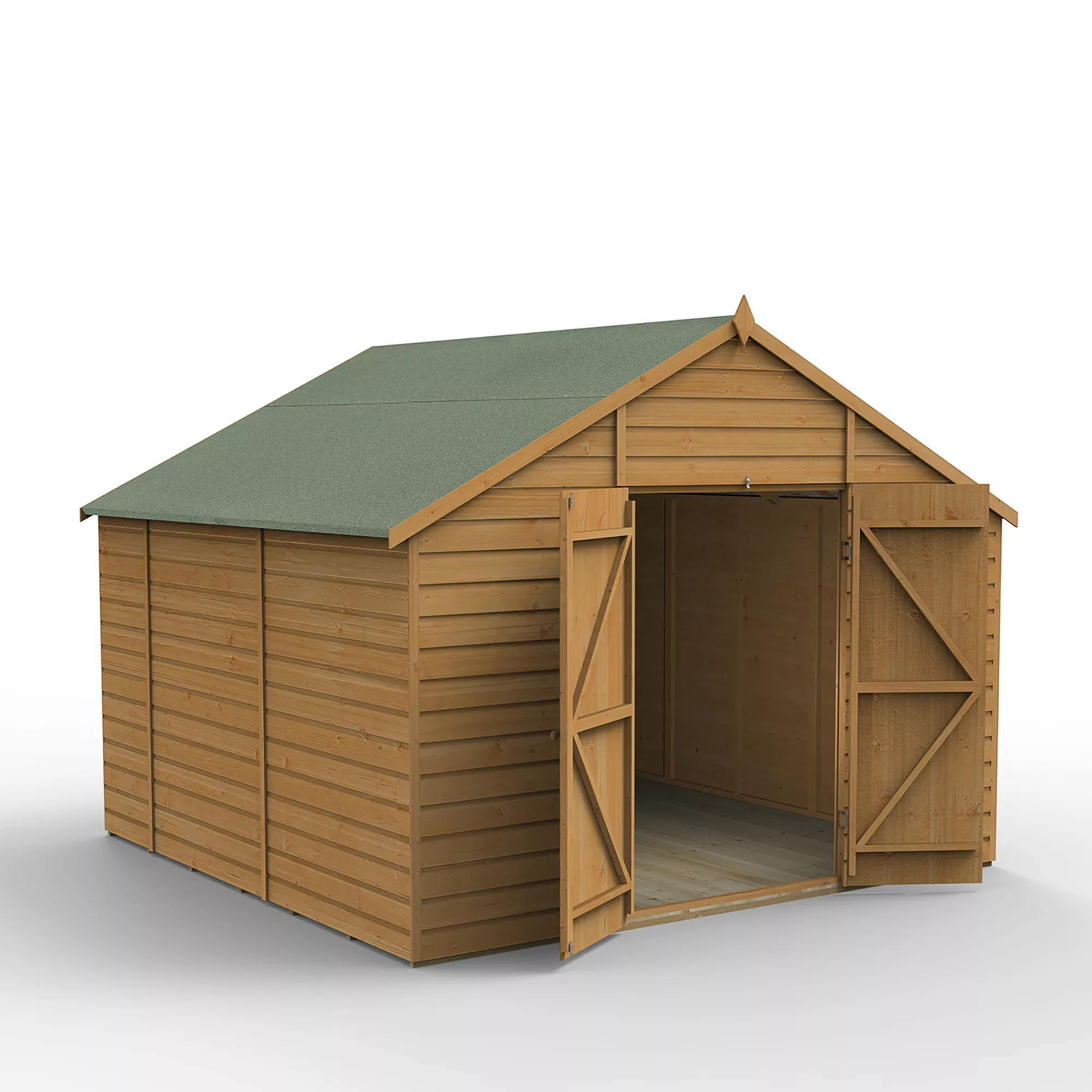 Forest Garden 10x10 Apex Dip Treated Shiplap Wooden Shed With Floor (Base Included) 1 Forest Garden 10x10 Apex Dip Treated Shiplap Wooden Shed With Floor (Base Included)