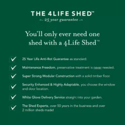 Forest Garden 10x10 Apex Pressure Treated Overlap Wooden Shed With Floor - Assembly Service Included -Plant Garden World forest garden 10x10 apex pressure treated overlap wooden shed with floor assembly service included5013053192801 03t