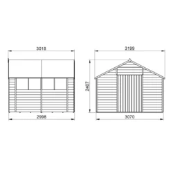 Forest Garden 10x10 Ft Apex Overlap Wooden 2 Door 4 Windows Shed With Floor - Assembly Service Included -Plant Garden World forest garden 10x10 ft apex overlap wooden 2 door 4 windows shed with floor assembly service included5013053178027 01t bq