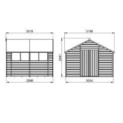 Forest Garden 10x10 Ft Apex Shiplap Wooden 2 Door 4 Windows Shed With Floor - Assembly Service Included -Plant Garden World forest garden 10x10 ft apex shiplap wooden 2 door 4 windows shed with floor assembly service included5013053182789 01t bq