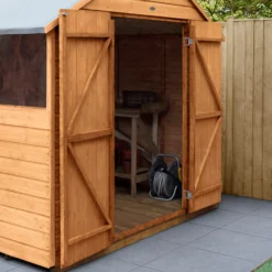 Forest Garden 10x15 Apex Dip Treated Shiplap Wooden Shed With Floor (Base Included) -Plant Garden World forest garden 10x15 apex dip treated shiplap wooden shed with floor base included 5013053192948 11i