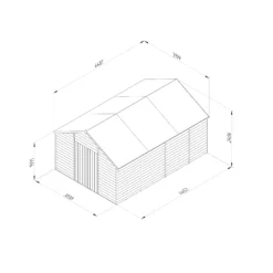 Forest Garden 10x15 Apex Pressure Treated Overlap Wooden Shed With Floor (Base Included) - Assembly Service Included -Plant Garden World forest garden 10x15 apex pressure treated overlap wooden shed with floor base included assembly service included5013053192818 01t