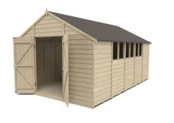 Forest Garden 10x15 Ft Apex Overlap Wooden 2 Door 6 Windows Shed With Floor -Plant Garden World forest garden 10x15 ft apex overlap wooden 2 door 6 windows shed with floor5013053178041 21c bq