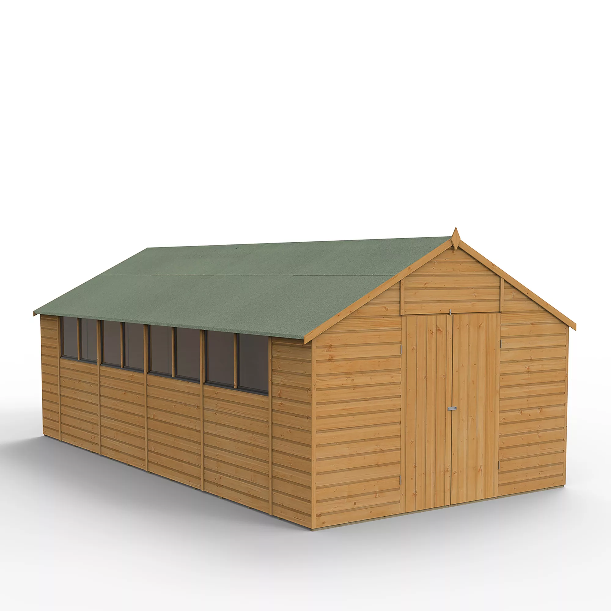 Forest Garden 10x20 Apex Dip Treated Shiplap Wooden Shed With Floor - Assembly Service Included 2 Forest Garden 10x20 Apex Dip Treated Shiplap Wooden Shed With Floor - Assembly Service Included - Image 2