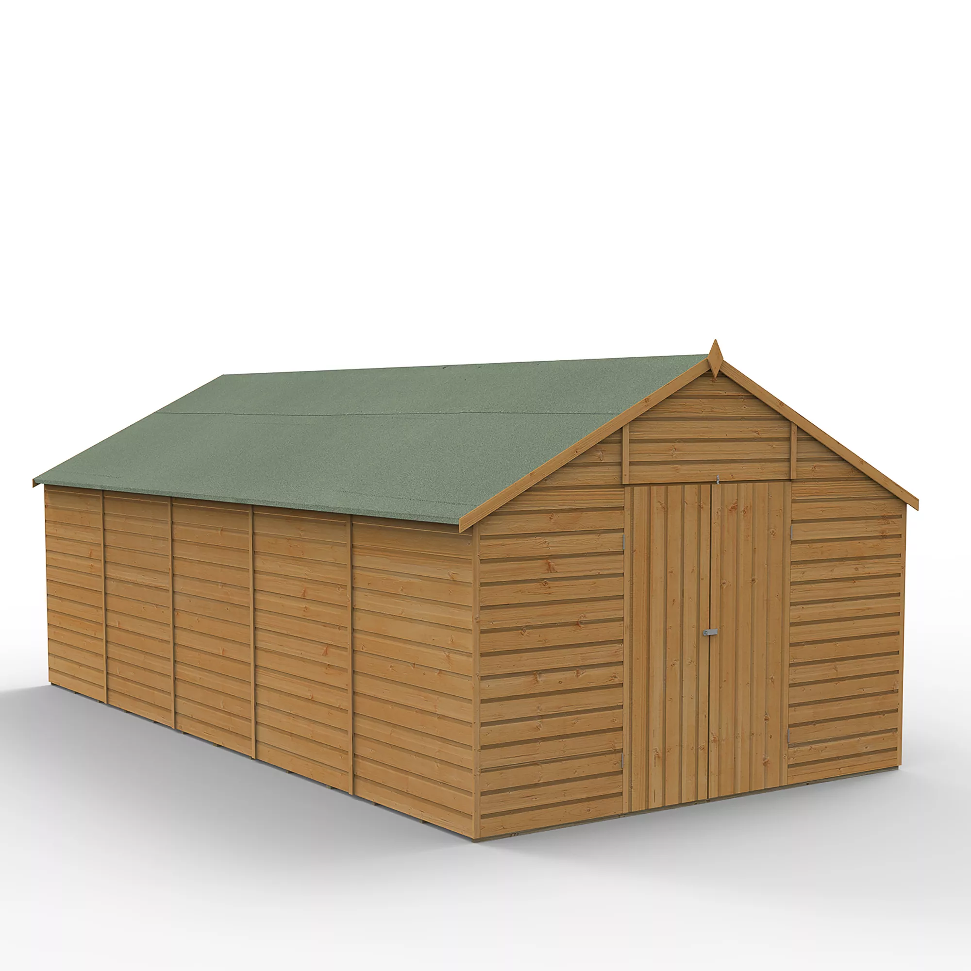 Forest Garden 10x20 Apex Dip Treated Shiplap Wooden Shed With Floor (Base Included) 4 Forest Garden 10x20 Apex Dip Treated Shiplap Wooden Shed With Floor (Base Included) - Image 4