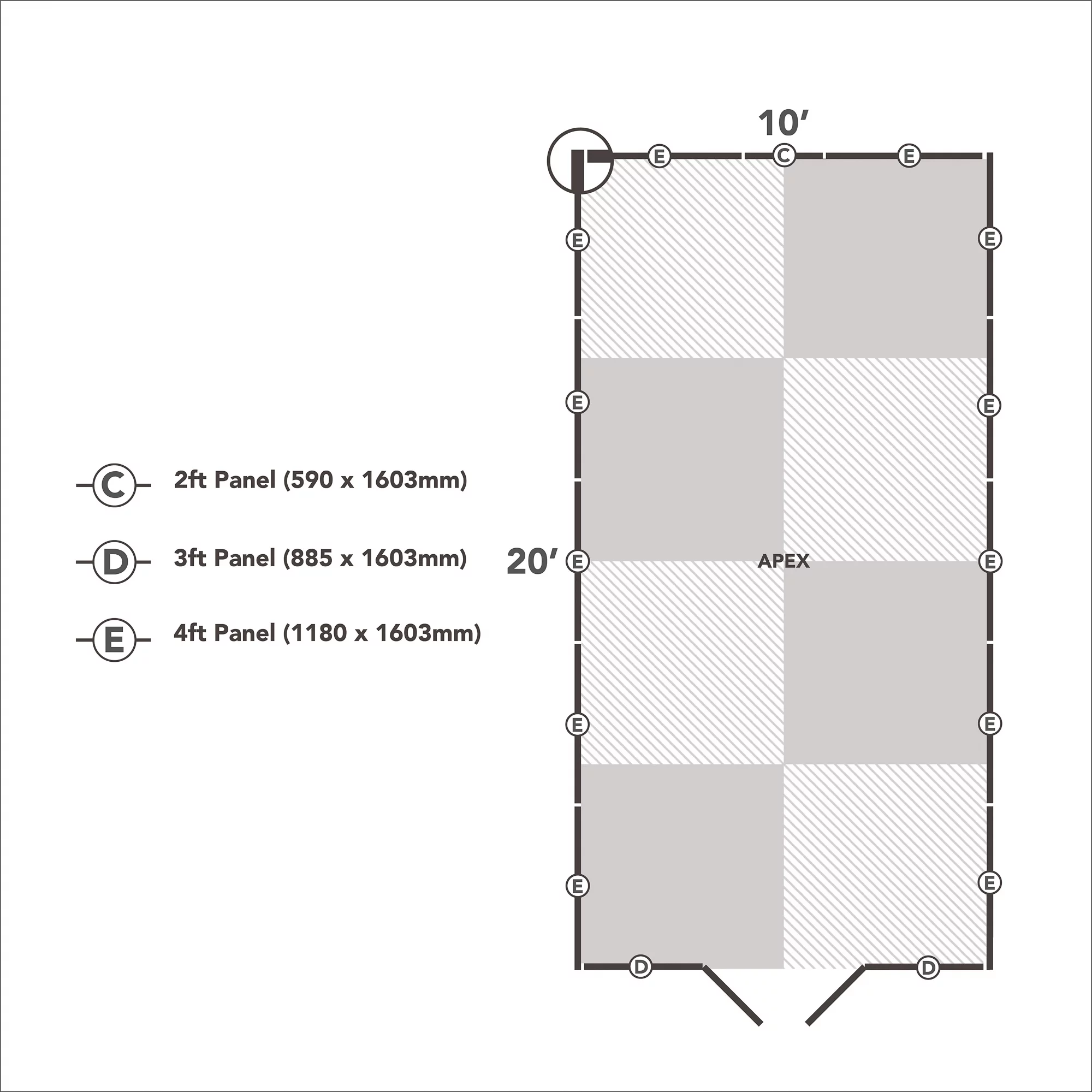 Forest Garden 10x20 Apex Dip Treated Shiplap Wooden Shed With Floor (Base Included) 8 Forest Garden 10x20 Apex Dip Treated Shiplap Wooden Shed With Floor (Base Included) - Image 8