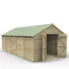 Forest Garden 10x20 Apex Pressure Treated Overlap Wooden Shed With Floor (Base Included) - Assembly Service Included