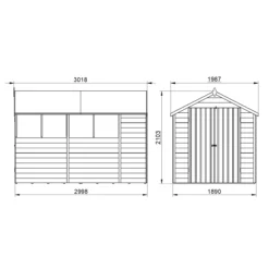 Forest Garden 10x6 Ft Apex Overlap Wooden 2 Door 4 Windows Shed With Floor -Plant Garden World forest garden 10x6 ft apex overlap wooden 2 door 4 windows shed with floor5013053177747 01t bq