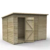 Forest Garden 10x6 Pent Pressure Treated Overlap Wooden Shed With Floor (Base Included) - Assembly Service Included