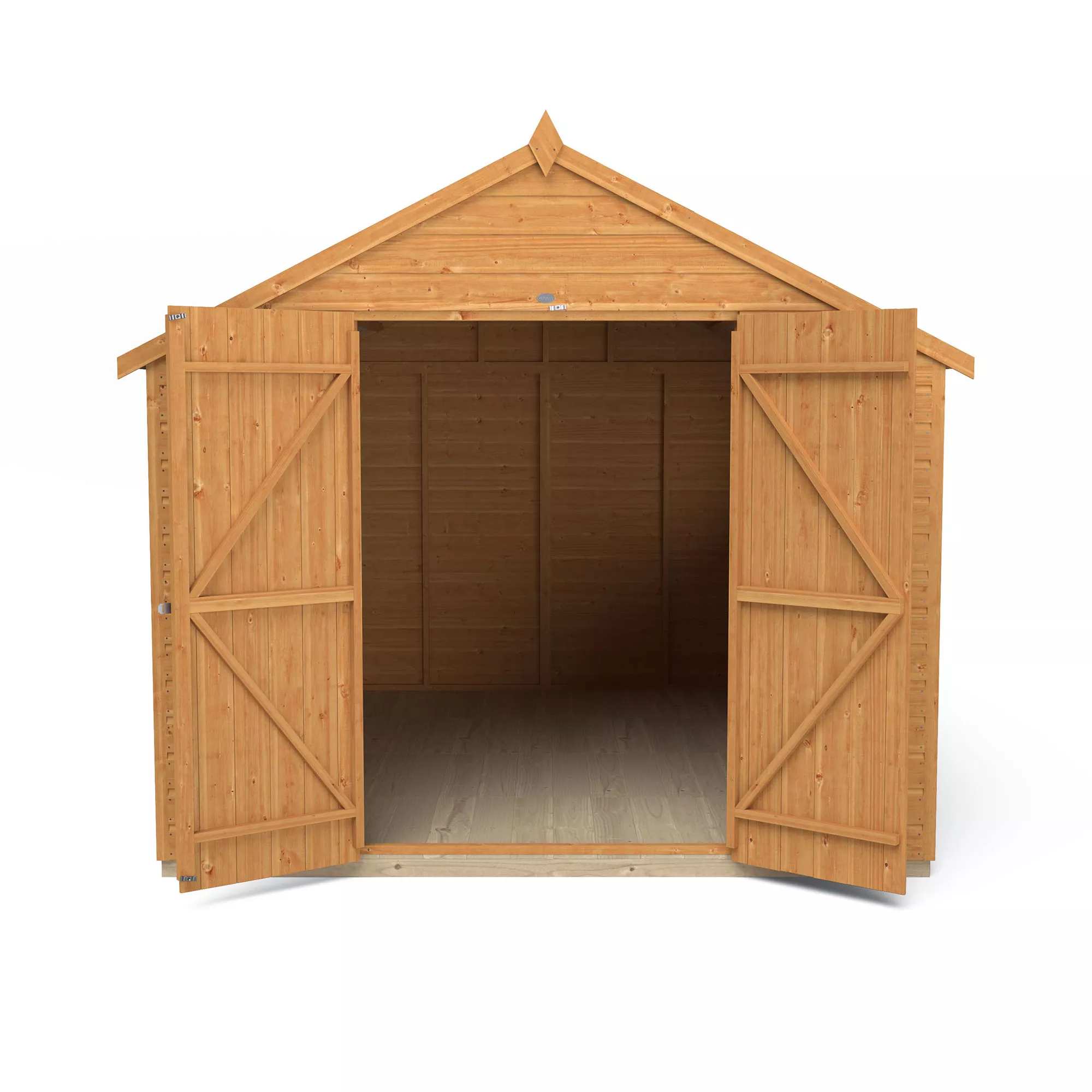 Forest Garden 10x8 Ft Apex Shiplap Wooden 2 Door 4 Windows Shed With Floor - Assembly Service Included 4 Forest Garden 10x8 Ft Apex Shiplap Wooden 2 Door 4 Windows Shed With Floor - Assembly Service Included - Image 4