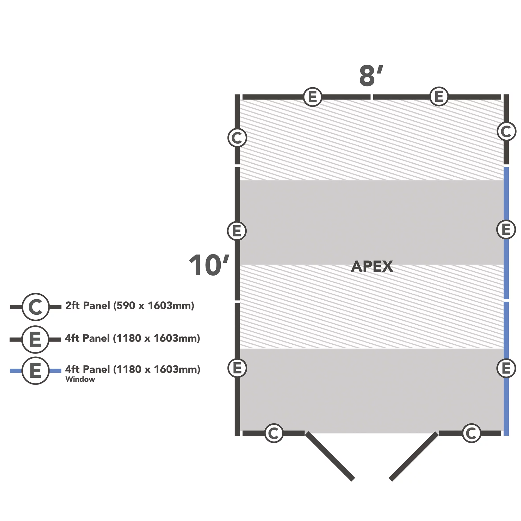 Forest Garden 10x8 Ft Apex Shiplap Wooden 2 Door 4 Windows Shed With Floor - Assembly Service Included 20 Forest Garden 10x8 Ft Apex Shiplap Wooden 2 Door 4 Windows Shed With Floor - Assembly Service Included - Image 20