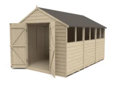 Forest Garden 12x8 Ft Apex Overlap Wooden 2 Door 6 Windows Shed With Floor -Plant Garden World forest garden 12x8 ft apex overlap wooden 2 door 6 windows shed with floor5013053177983 21c bq