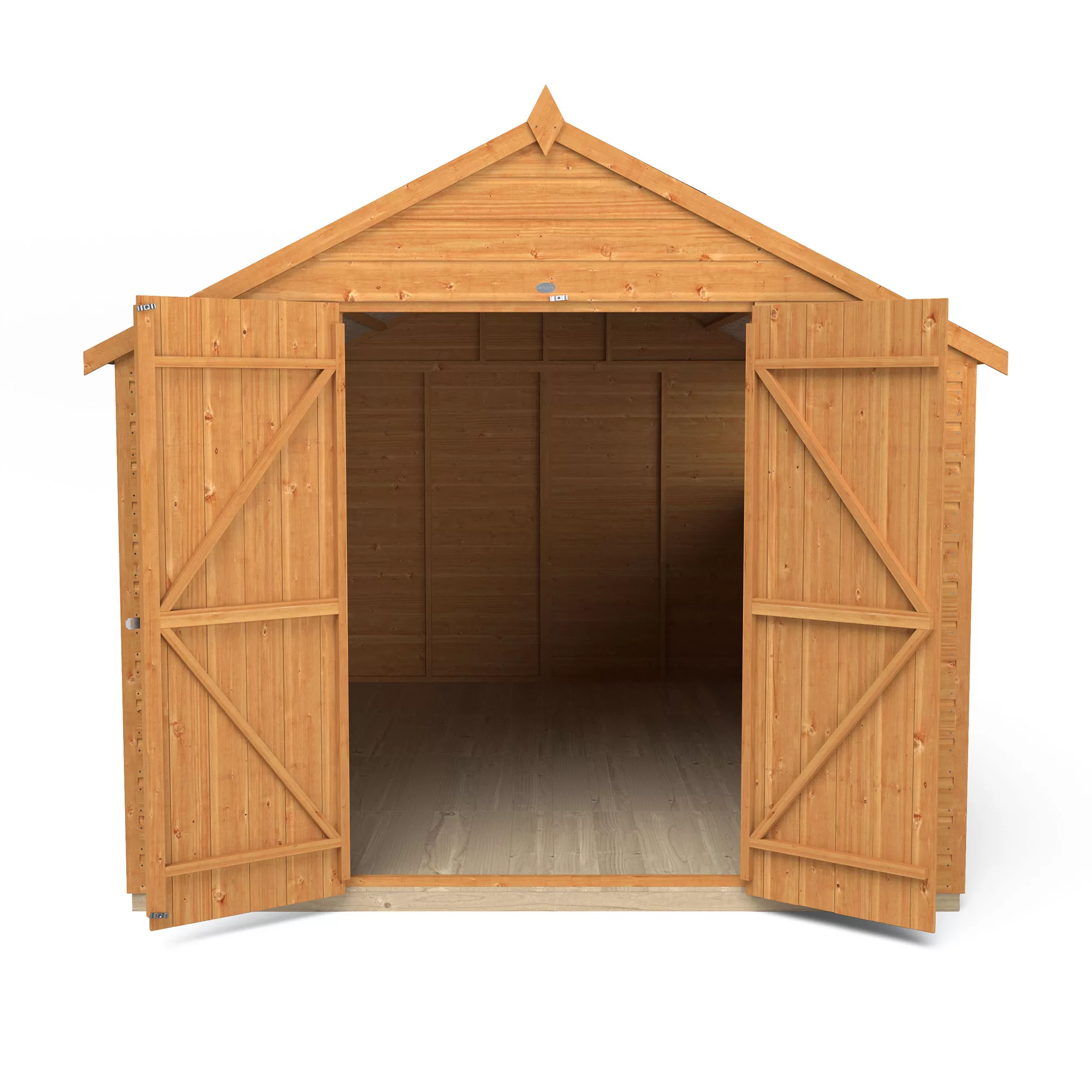 Forest Garden 12x8 Ft Apex Shiplap Wooden 2 Door 6 Windows Shed With Floor - Assembly Service Included 6 Forest Garden 12x8 Ft Apex Shiplap Wooden 2 Door 6 Windows Shed With Floor - Assembly Service Included - Image 6