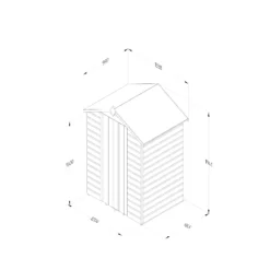 Forest Garden 4x3 Apex Dip Treated Shiplap Wooden Shed With Floor (Base Included) - Assembly Service Included -Plant Garden World forest garden 4x3 apex dip treated shiplap wooden shed with floor base included assembly service included5013053194041 02i4