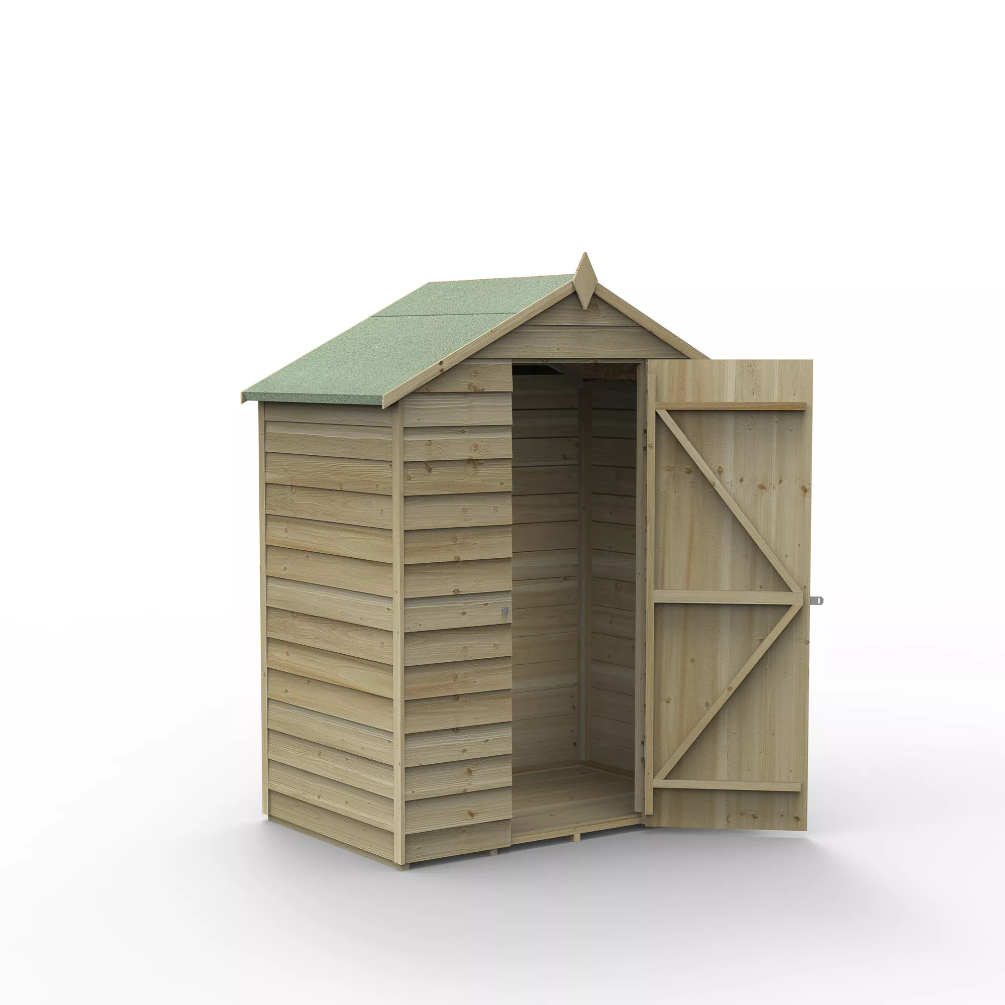 Forest Garden 5x3 Apex Pressure Treated Overlap Wooden Shed With Floor - Assembly Service Included 1 Forest Garden 5x3 Apex Pressure Treated Overlap Wooden Shed With Floor - Assembly Service Included