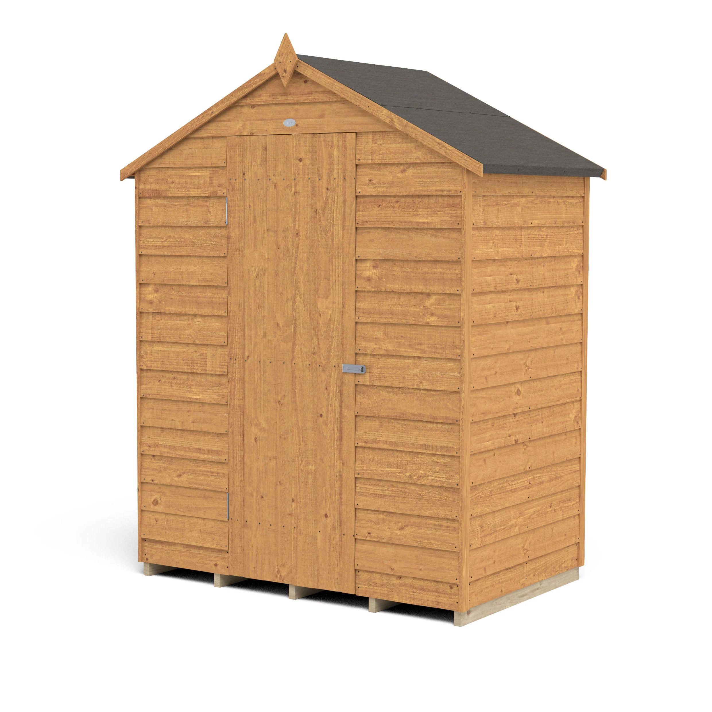 Forest Garden 5x3 Ft Apex Overlap Wooden Shed With Floor (Base Included) - Assembly Service Included 2 Forest Garden 5x3 Ft Apex Overlap Wooden Shed With Floor (Base Included) - Assembly Service Included - Image 2