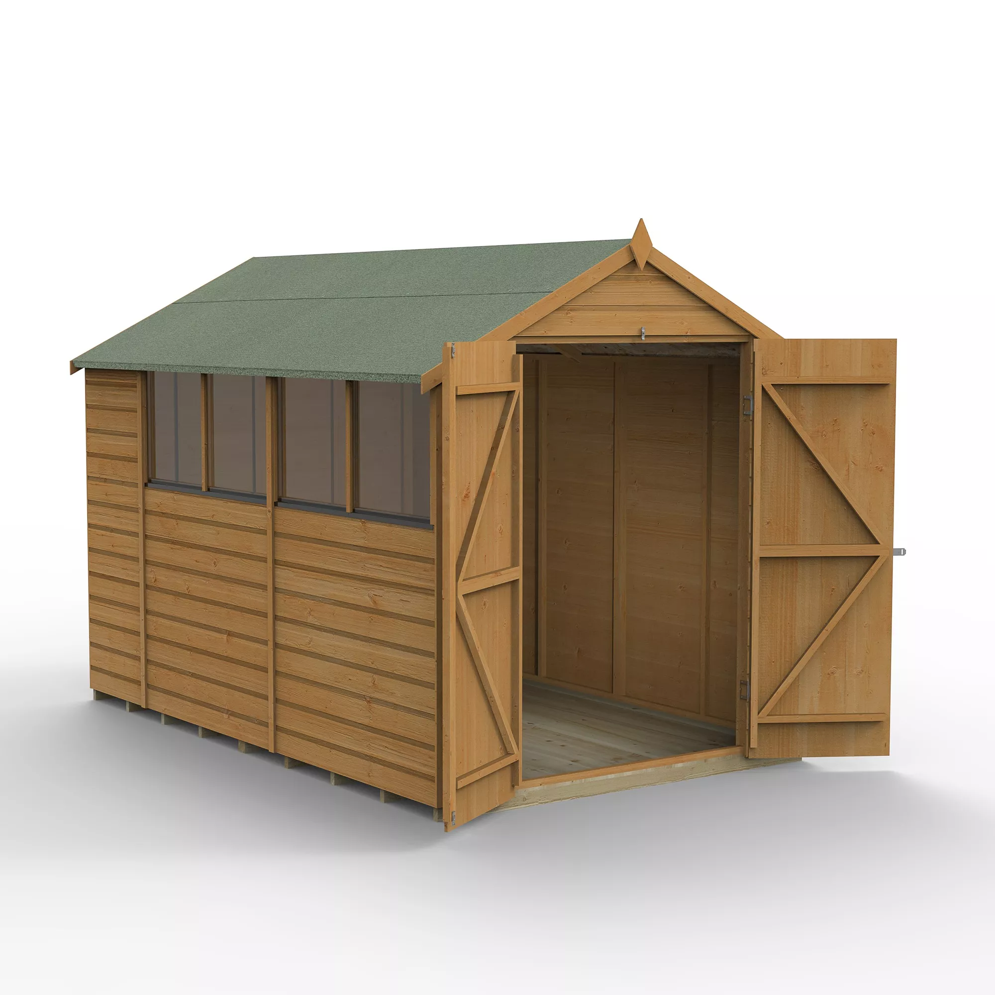Forest Garden 6x10 Apex Dip Treated Shiplap Wooden Shed With Floor (Base Included) - Assembly Service Included 1 Forest Garden 6x10 Apex Dip Treated Shiplap Wooden Shed With Floor (Base Included) - Assembly Service Included