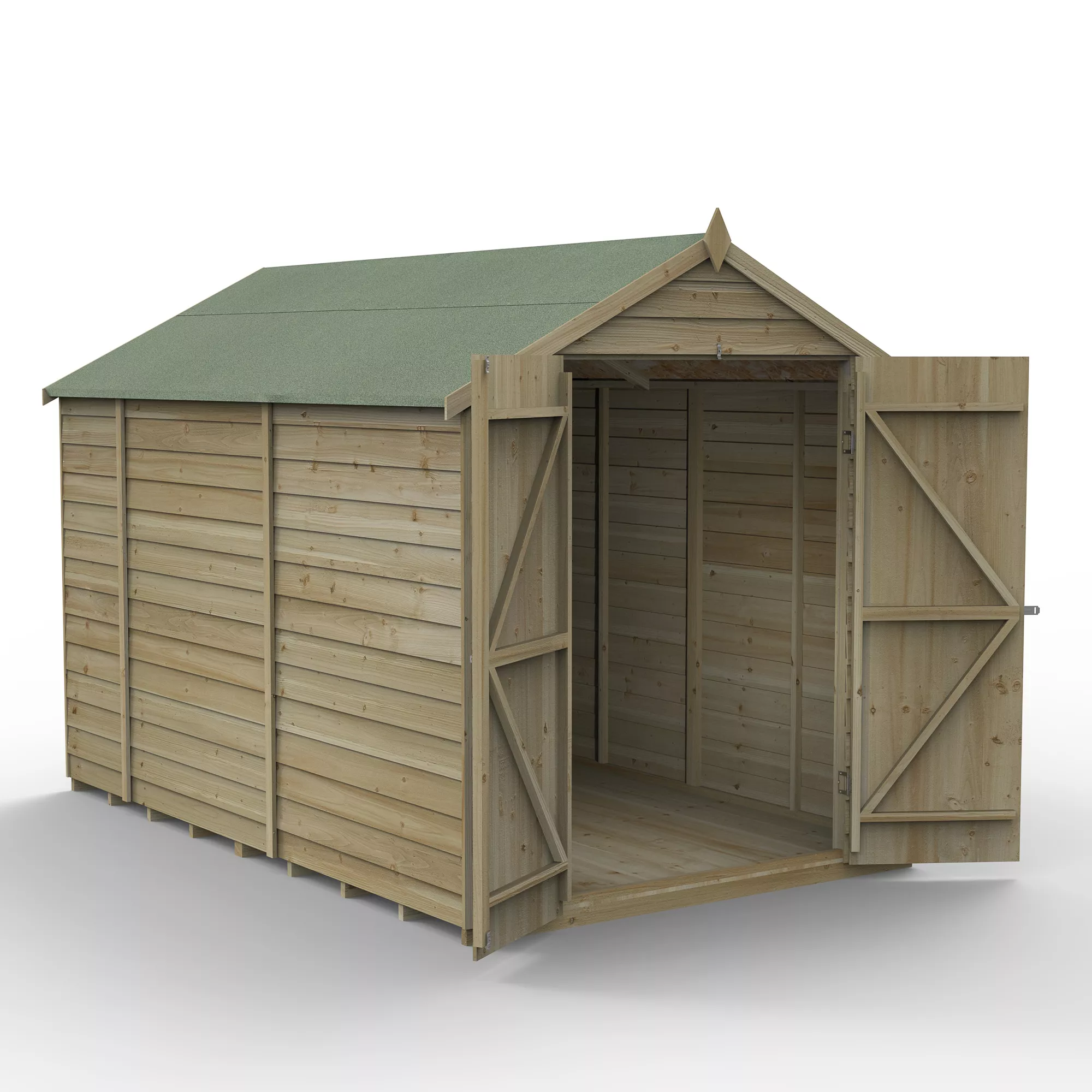 Forest Garden 6x10 Apex Pressure Treated Overlap Wooden Shed With Floor - Assembly Service Included 1 Forest Garden 6x10 Apex Pressure Treated Overlap Wooden Shed With Floor - Assembly Service Included