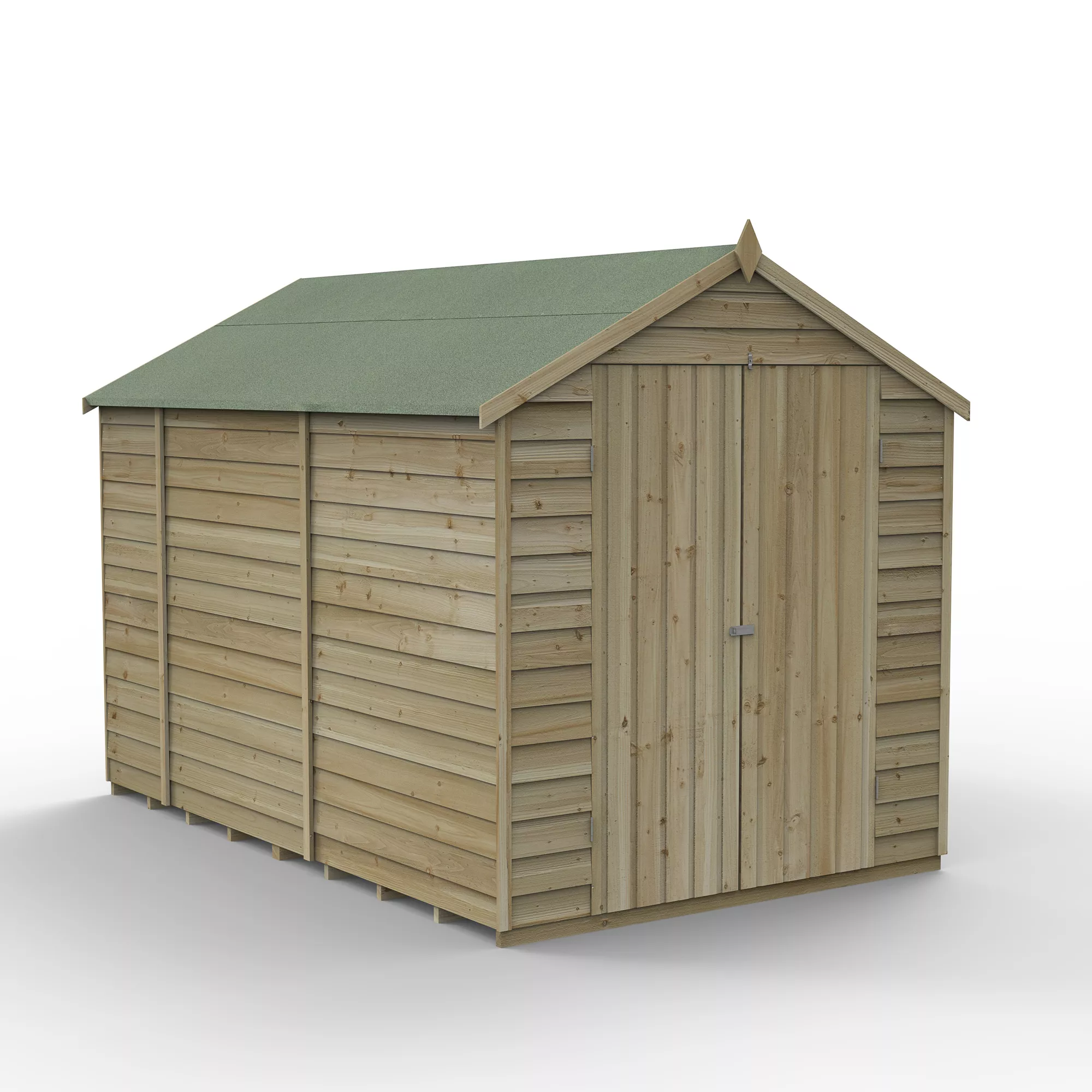 Forest Garden 6x10 Apex Pressure Treated Overlap Wooden Shed With Floor (Base Included) 2 Forest Garden 6x10 Apex Pressure Treated Overlap Wooden Shed With Floor (Base Included) - Image 2