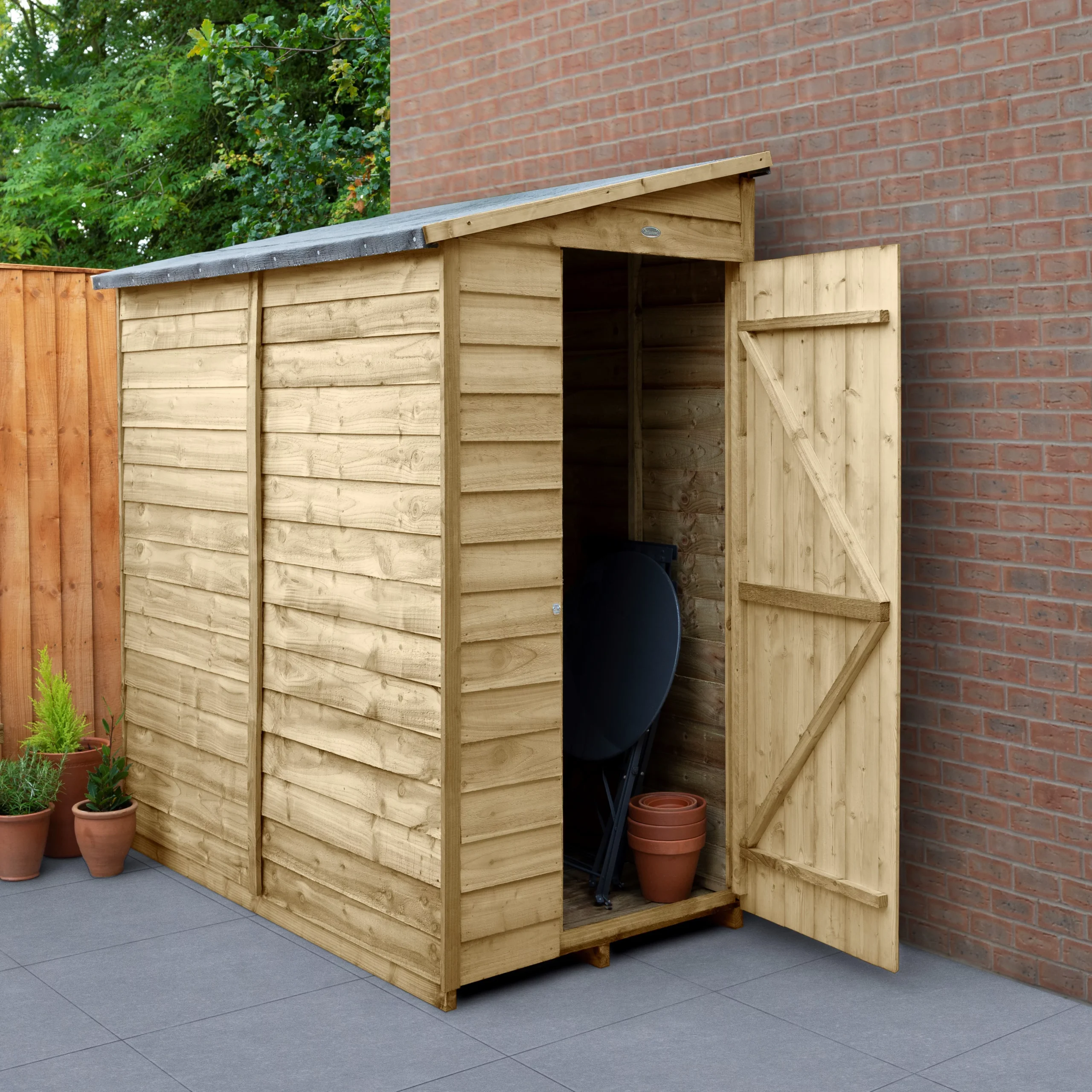 Forest Garden 6x3 Ft Pent Overlap Wooden Shed With Floor 1 Forest Garden 6x3 Ft Pent Overlap Wooden Shed With Floor