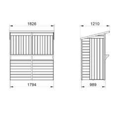 Forest Garden 6x3 Pent Dip Treated Shiplap Wooden Shed With Floor - Assembly Service Included -Plant Garden World forest garden 6x3 pent dip treated shiplap wooden shed with floor assembly service included5013053184073 01t