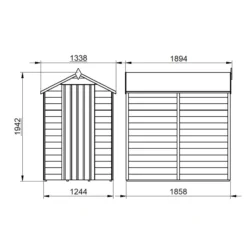 Forest Garden 6x4 Apex Dip Treated Overlap Wooden Shed With Floor 13 Forest Garden 6x4 Apex Dip Treated Overlap Wooden Shed With Floor -Plant Garden World forest garden 6x4 apex dip treated overlap wooden shed with floor5013053176795 01t bq