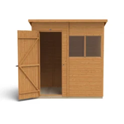 Forest Garden 6x4 Ft Pent Shiplap Wooden 2 Windows Shed With Floor (Base Included) -Plant Garden World forest garden 6x4 ft pent shiplap wooden 2 windows shed with floor base included 5013053178898 05c bq