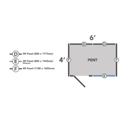 Forest Garden 6x4 Ft Pent Shiplap Wooden 2 Windows Shed With Floor (Base Included) -Plant Garden World forest garden 6x4 ft pent shiplap wooden 2 windows shed with floor base included 5013053178898 05t bq