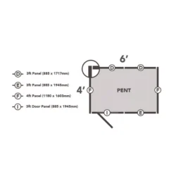 Forest Garden 6x4 Pent Pressure Treated Overlap Wooden Shed With Floor (Base Included) 21 Forest Garden 6x4 Pent Pressure Treated Overlap Wooden Shed With Floor (Base Included) -Plant Garden World forest garden 6x4 pent pressure treated overlap wooden shed with floor base included 5013053192900 02t