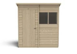 Forest Garden 6x4 Pent Pressure Treated Overlap Wooden Shed With Floor (Base Included) - Assembly Service Included -Plant Garden World forest garden 6x4 pent pressure treated overlap wooden shed with floor base included assembly service included5013053178416 02c bq