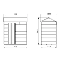 Forest Garden 6x4 Reverse Apex Dip Treated Overlap Wooden Shed With Floor - Assembly Service Included -Plant Garden World forest garden 6x4 reverse apex dip treated overlap wooden shed with floor assembly service included5013053178119 01t bq