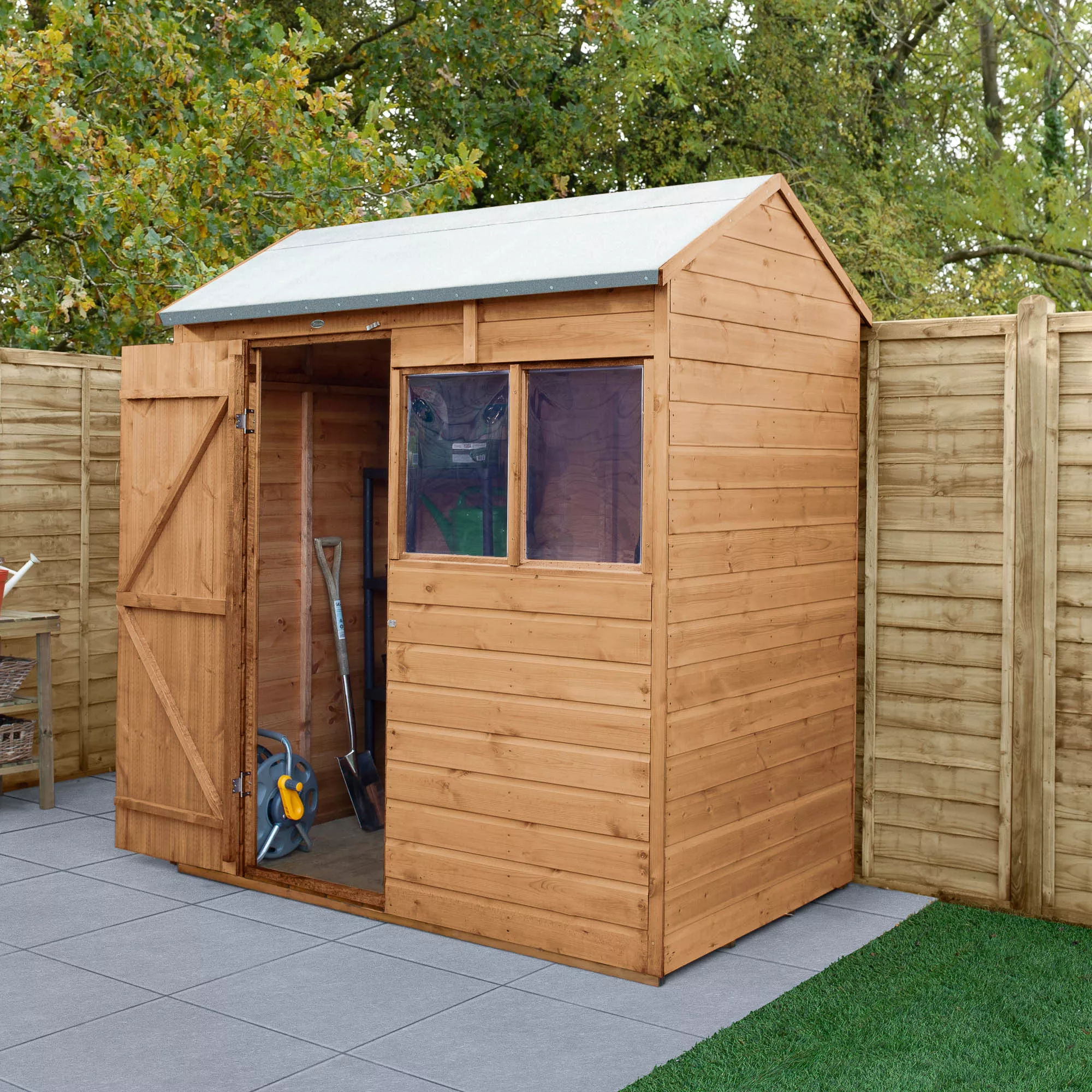 Forest Garden 6X4 Reverse Apex Dip Treated Shiplap Shed With Floor - Assembly Service Included 1 Forest Garden 6X4 Reverse Apex Dip Treated Shiplap Shed With Floor - Assembly Service Included