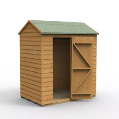 Forest Garden 6x4 Reverse Apex Dip Treated Shiplap Wooden Shed With Floor
