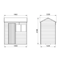 Forest Garden 6x4 Reverse Apex Pressure Treated Overlap Wooden Shed With Floor (Base Included) - Assembly Service Included -Plant Garden World forest garden 6x4 reverse apex pressure treated overlap wooden shed with floor base included assembly service included5013053178188 01t bq