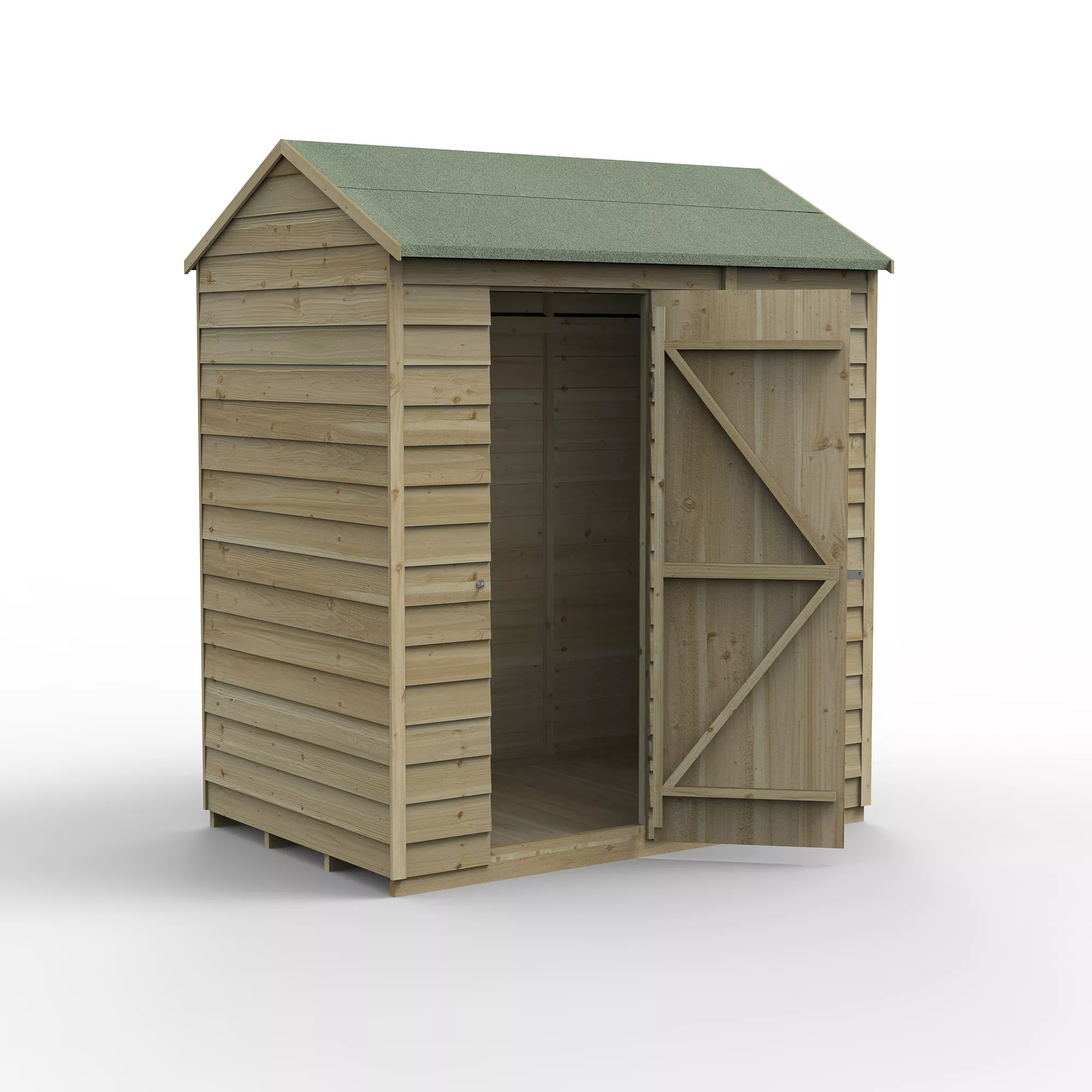 Forest Garden 6x4 Reverse Apex Pressure Treated Overlap Wooden Shed With Floor 1 Forest Garden 6x4 Reverse Apex Pressure Treated Overlap Wooden Shed With Floor