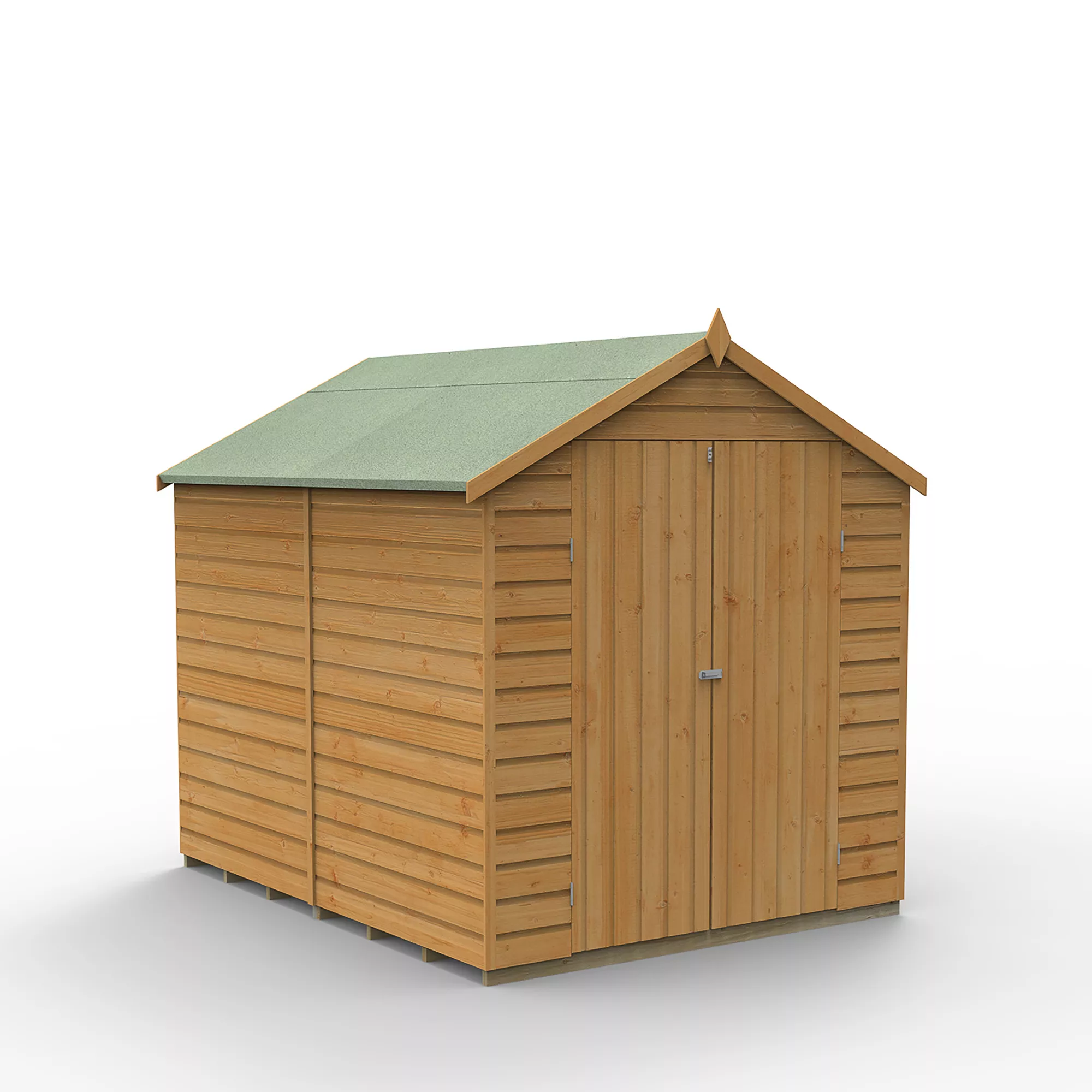 Forest Garden 6x8 Apex Dip Treated Shiplap Wooden Shed With Floor 2 Forest Garden 6x8 Apex Dip Treated Shiplap Wooden Shed With Floor - Image 2
