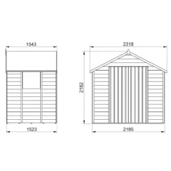 Forest Garden 7x5 Apex Pressure Treated Overlap Wooden Shed With Floor (Base Included) -Plant Garden World forest garden 7x5 apex pressure treated overlap wooden shed with floor base included 5013053177846 01t bq