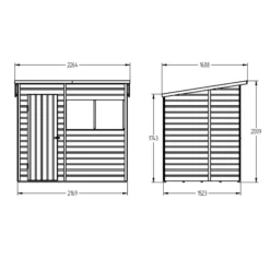 Forest Garden 7x5 Ft Pent Shiplap Wooden 2 Windows Shed With Floor (Base Included) -Plant Garden World forest garden 7x5 ft pent shiplap wooden 2 windows shed with floor base included 5013053178942 04t bq