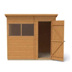 Forest Garden 7x5 Ft Pent Shiplap Wooden 2 Windows Shed With Floor (Base Included) - Assembly Service Included -Plant Garden World forest garden 7x5 ft pent shiplap wooden 2 windows shed with floor base included assembly service included5013053178959 05c bq
