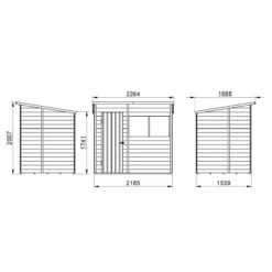 Forest Garden 7x5 Pent Dip Treated Overlap Wooden Shed With Floor - Assembly Service Included -Plant Garden World forest garden 7x5 pent dip treated overlap wooden shed with floor assembly service included5013053178447 01t bq
